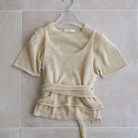 【anuke】Wrapcami Layered Knit　※納期7月上旬～8月上旬