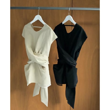 【ànuke】Linen  Cachecoeur Tops