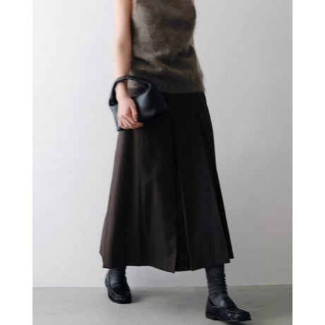 【anuke】Stripe Pleats Skirt　※納期9月上旬～10月上旬