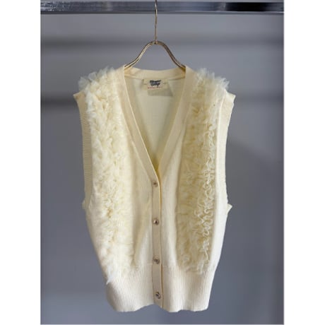 【MARGAUX VINTAGE】チュールフリルベスト