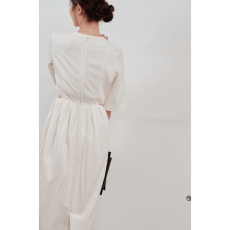 【Hella】waist side slit cocoon dress　※納期4月中旬〜5月中旬