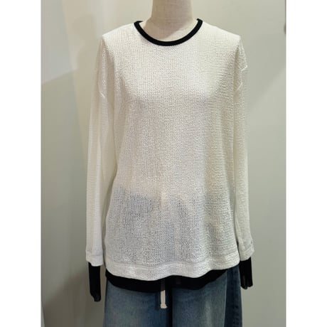【CYAN TOKYO】限定コラボ✨チュールレイヤーモザイクスリットTOPS