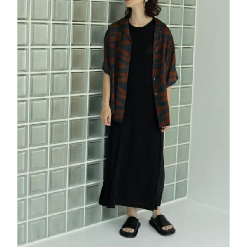 anukeアンヌーク geometric satin shirt hearty-select_62410411
