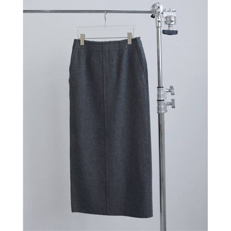 【anuke】Wool Cutoff Skirt