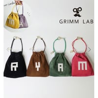 【kusukusu select】GRIMM LAB アルファベット　スエード巾着