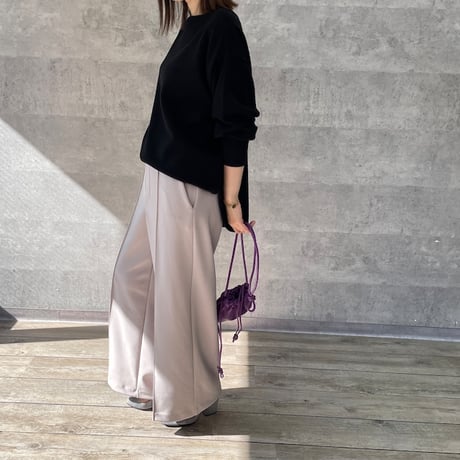 再販✨【Anna Kerry】ピンタックバックブラッシュワイドパンツ