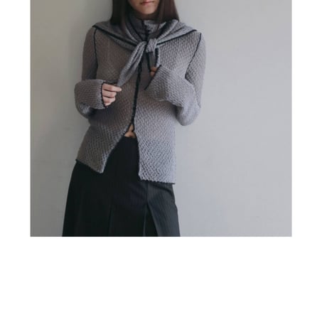 【anuke】Piping Scarf Knit　※納期8月下旬～9月下旬