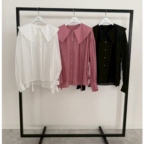 【Boutique Ordinary】Big Collar Gather Blouse