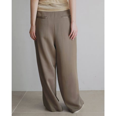 【anuke】Twill Satin Pants　※納期7月中旬～8月中旬