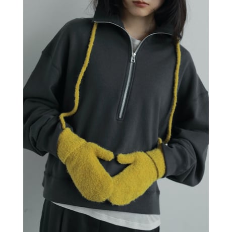 【anuke】Boucle Knit Mittens※11月上～12月上