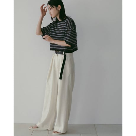 【anuke】Sheer Tuck Pants　※納期5月中旬～6月中旬