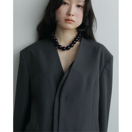 【anuke】Volume Blackball Necklace