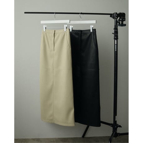 【ànuke】Ecoleather Tight Skirt