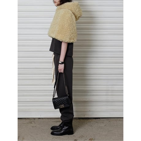 【YENN】CURL FUR CAPE　※8月下旬＝9月下旬納期