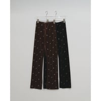 【TODAYFUL】Petit Flower Velour Leggings　※納期10月上旬～11月上旬