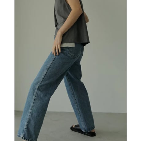 【ànuke】Highwaist Straight Denim