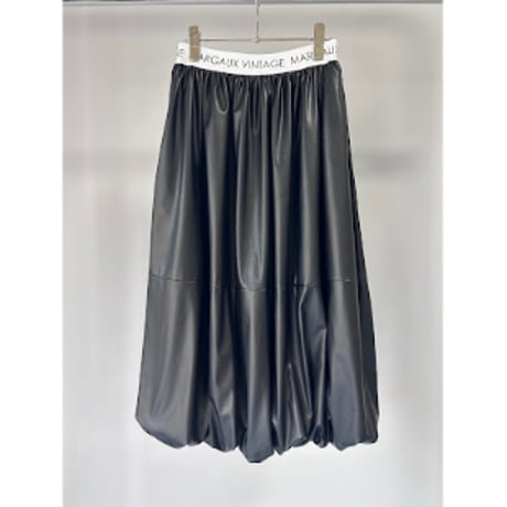 【MARGAUX VINTAGE】バルーンレザースカート