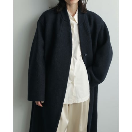 【anuke】Collarless Cocoon Coat※11月上～12月上