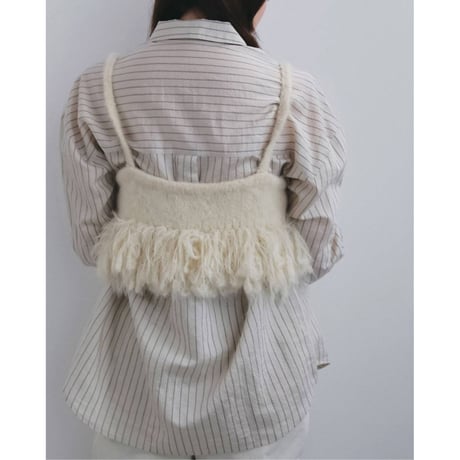 【anuke】Opencollar Stripe Shirts