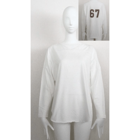 【Boutique Ordinary】2-Way Dolman Like Number Print Tops