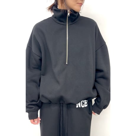 【CLOCHE】裏起毛スウェットハーフジップ