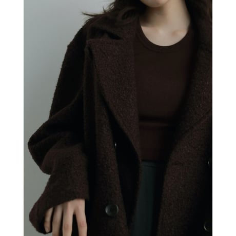 【anuke】Double Tweed Coat※11月上～12月上