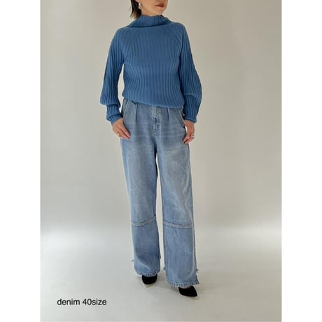 TUCK WIDE DENIM PT  ＊
