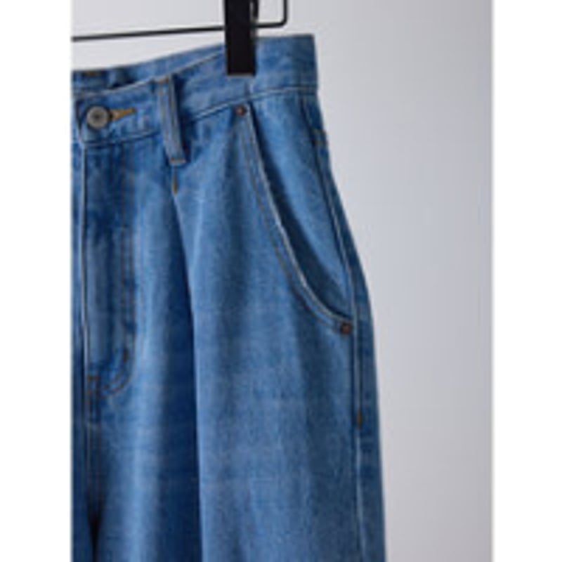 YENN】 LASER CUT WIDE DENIM | selectshop kusukusu