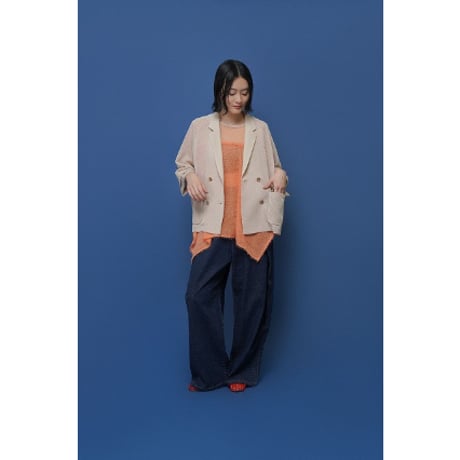 【【CYAN tokyo】スクエアヘムフェザーコンビTOPS