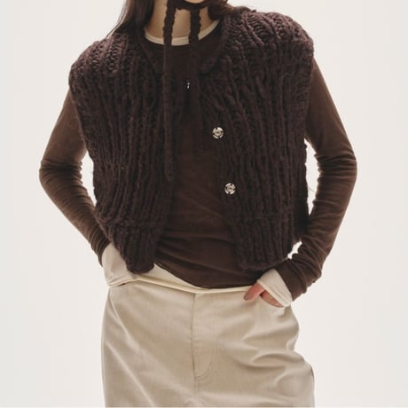 【TODAYFUL】Mix Handknit Vest　※納期10月中～11月中