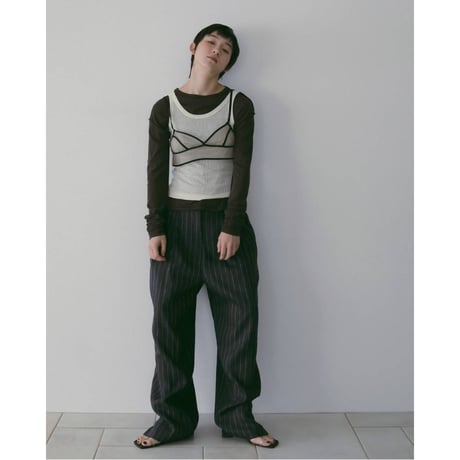 【anuke】Linen Tuck Pants
