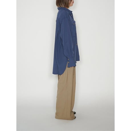 【YENN】COLOR STITCH WASHED SHIRT