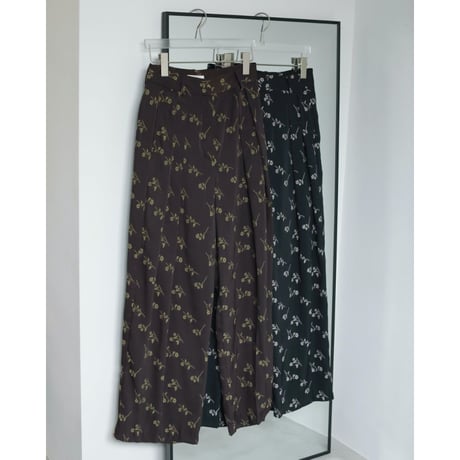 【anuke】Flower Jacquard Pants　※納期5月中旬〜6月中旬
