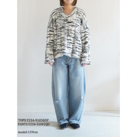 【YENN】MIX CABLE PATTERN KNIT PO