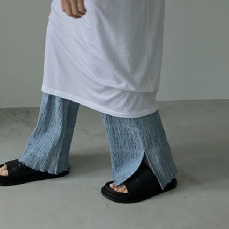 【ànuke】Shirring Slit Pants