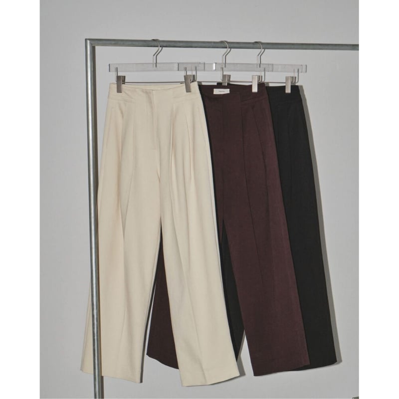 TODAYFUL】Peachskin Tuck Trousers ※納期 11月中旬 | s