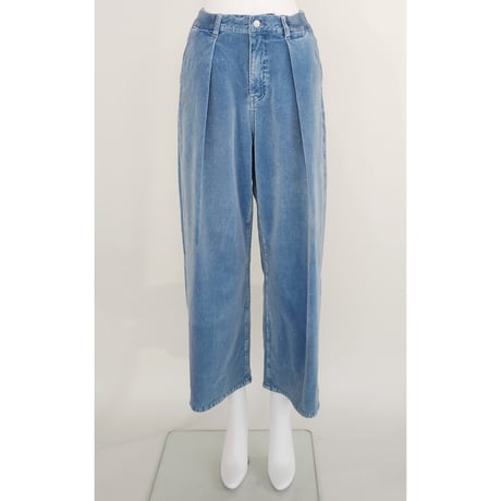 【Boutique Ordinary】Velveteen Denim Tuck Pants