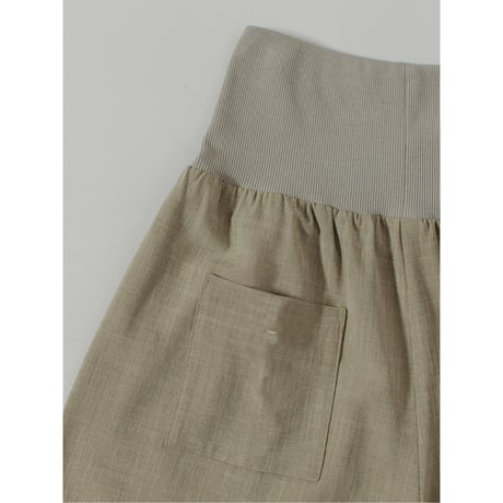 【YENN】WAIST RIB WIDE PT