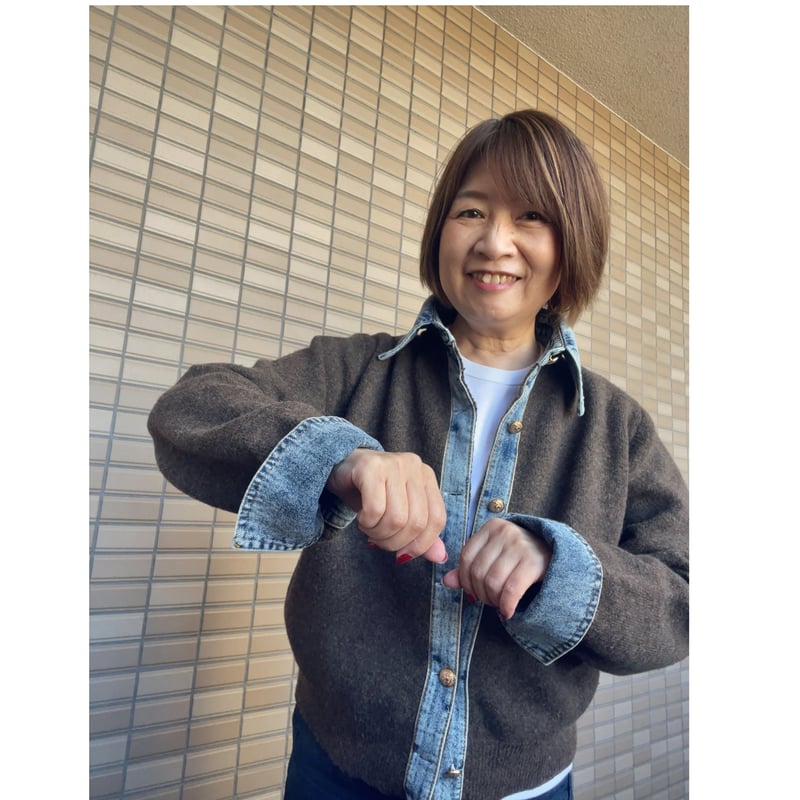 【極美品】DIESEL ニットカーディガン デニムドッキングジャケット デニムドッキングニットカーディガン（ブラウン） | Midum ミドゥム