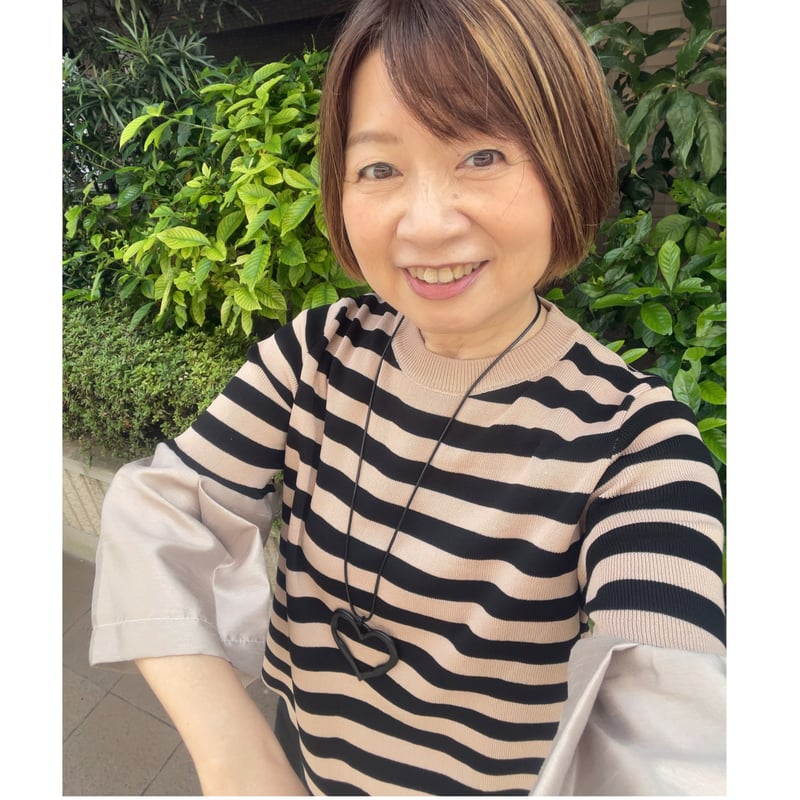 ボーダーニット風トップス（キャメルのみ） | Midum ミドゥム