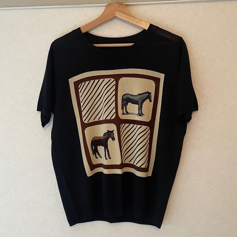 前後お馬さんつきトップス（ブラックのみ） | Midum ミドゥム