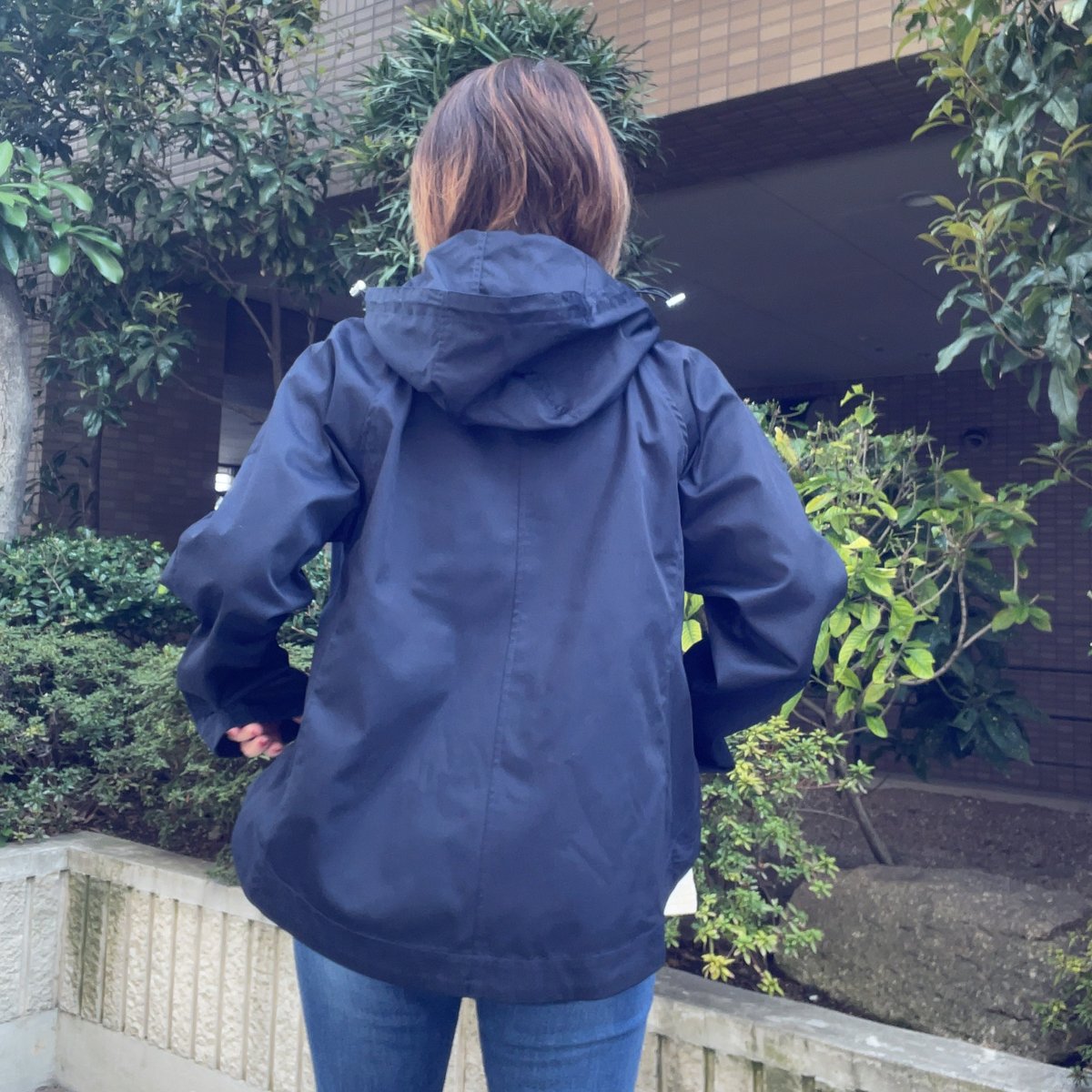 ネイビー フード付きジャケット フードつきショートジャケット（ネイビーのみ） | Midum ミドゥム