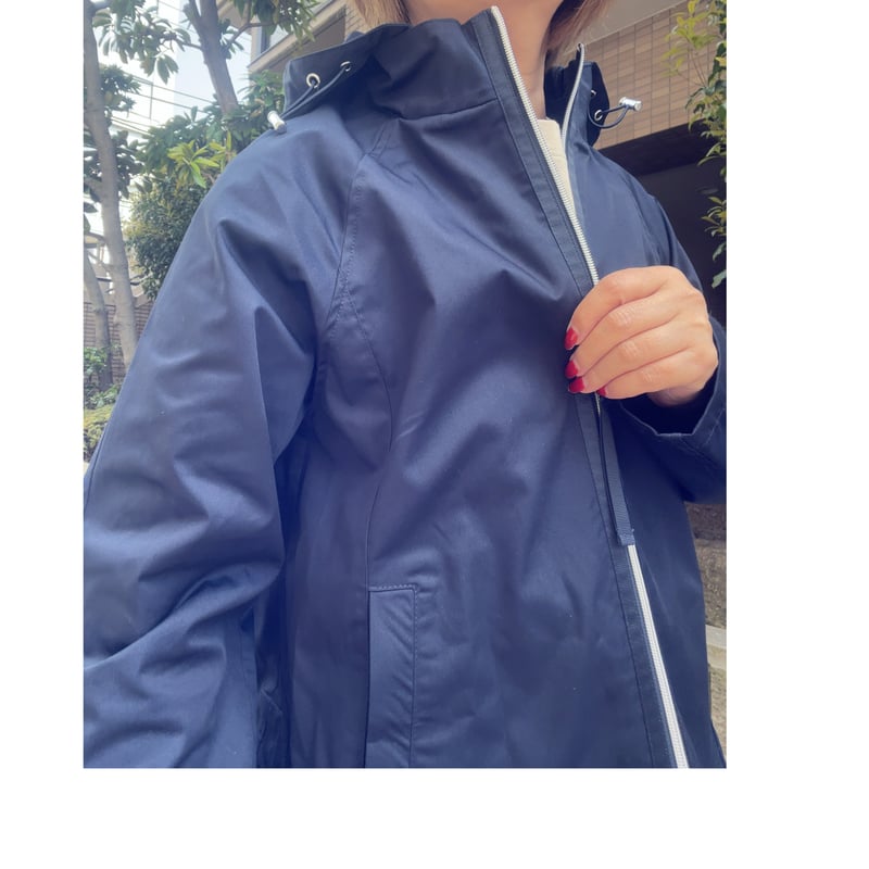 フードつきショートジャケット（ネイビーのみ） | Midum ミドゥム