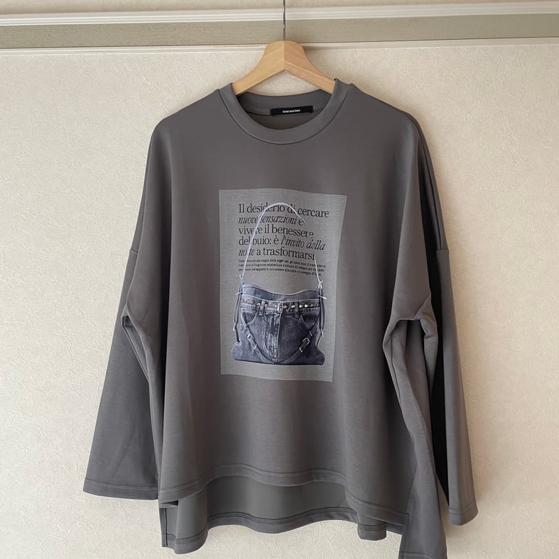 バック柄つきボンディングトップス（グレーのみ） | Midum ミドゥム