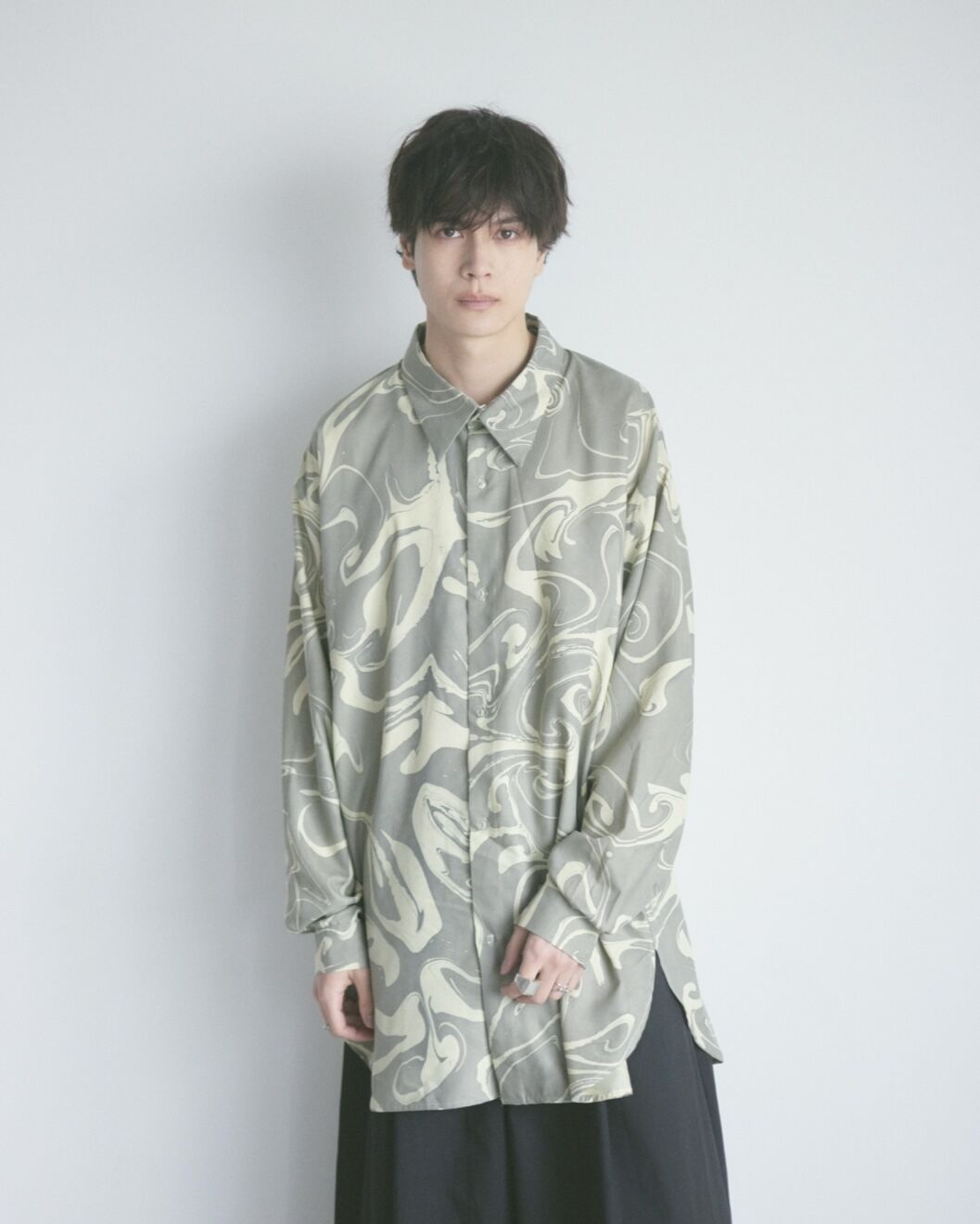 染Dullness marble shirt | 0658