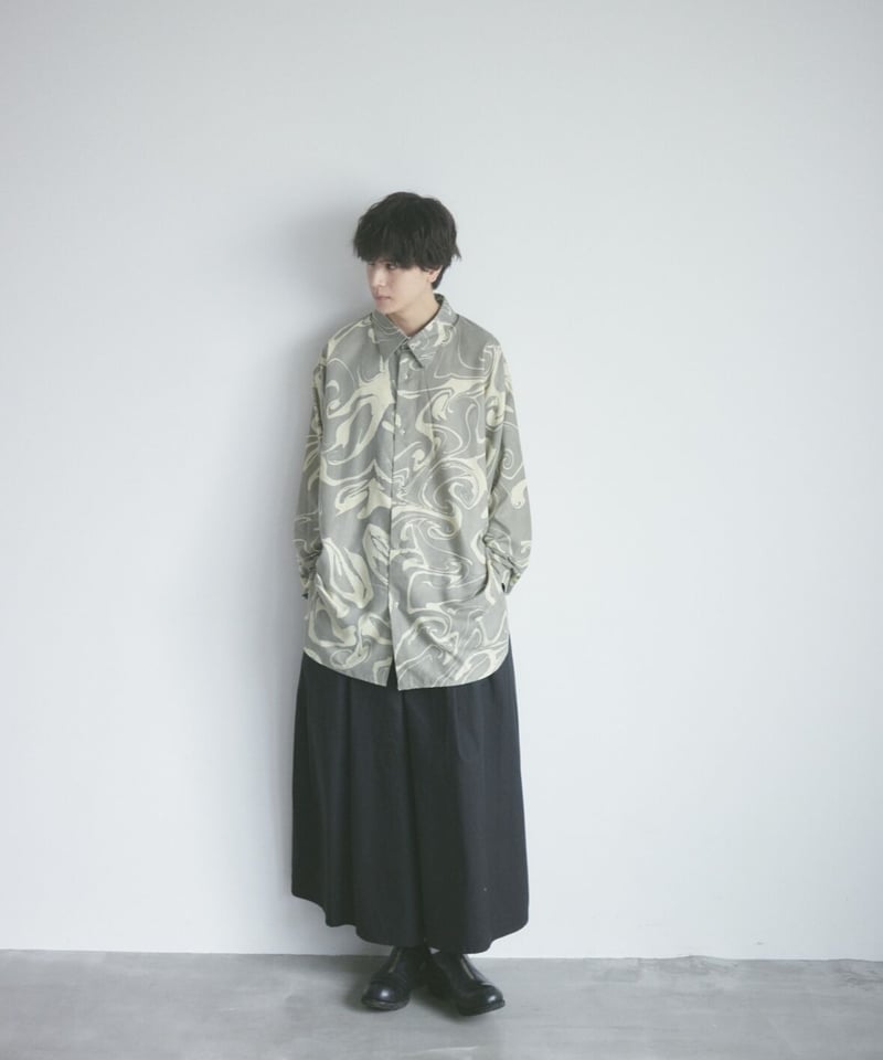 染Dullness marble shirt | 0658 