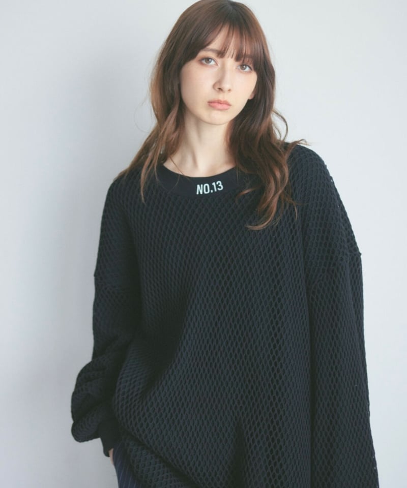 No.13 mesh layered thermal knit / 3color | 0658