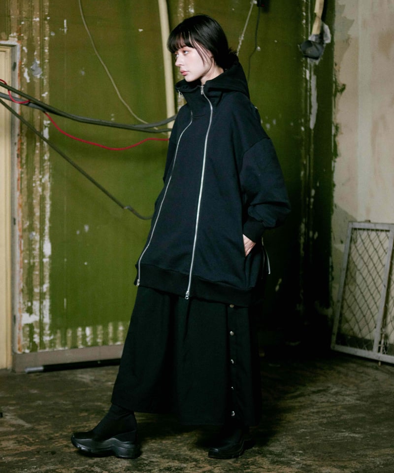 Side snap HAKAMA pants /Black | 0658 