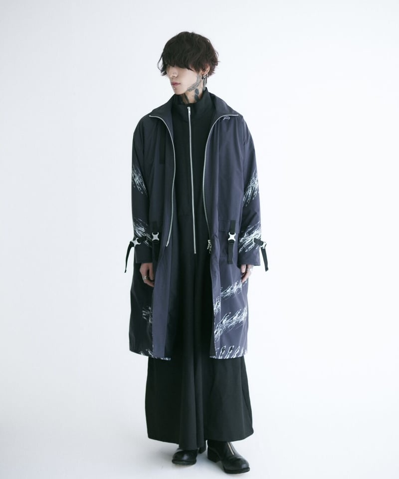 Chrome spine ] long coat | 0658