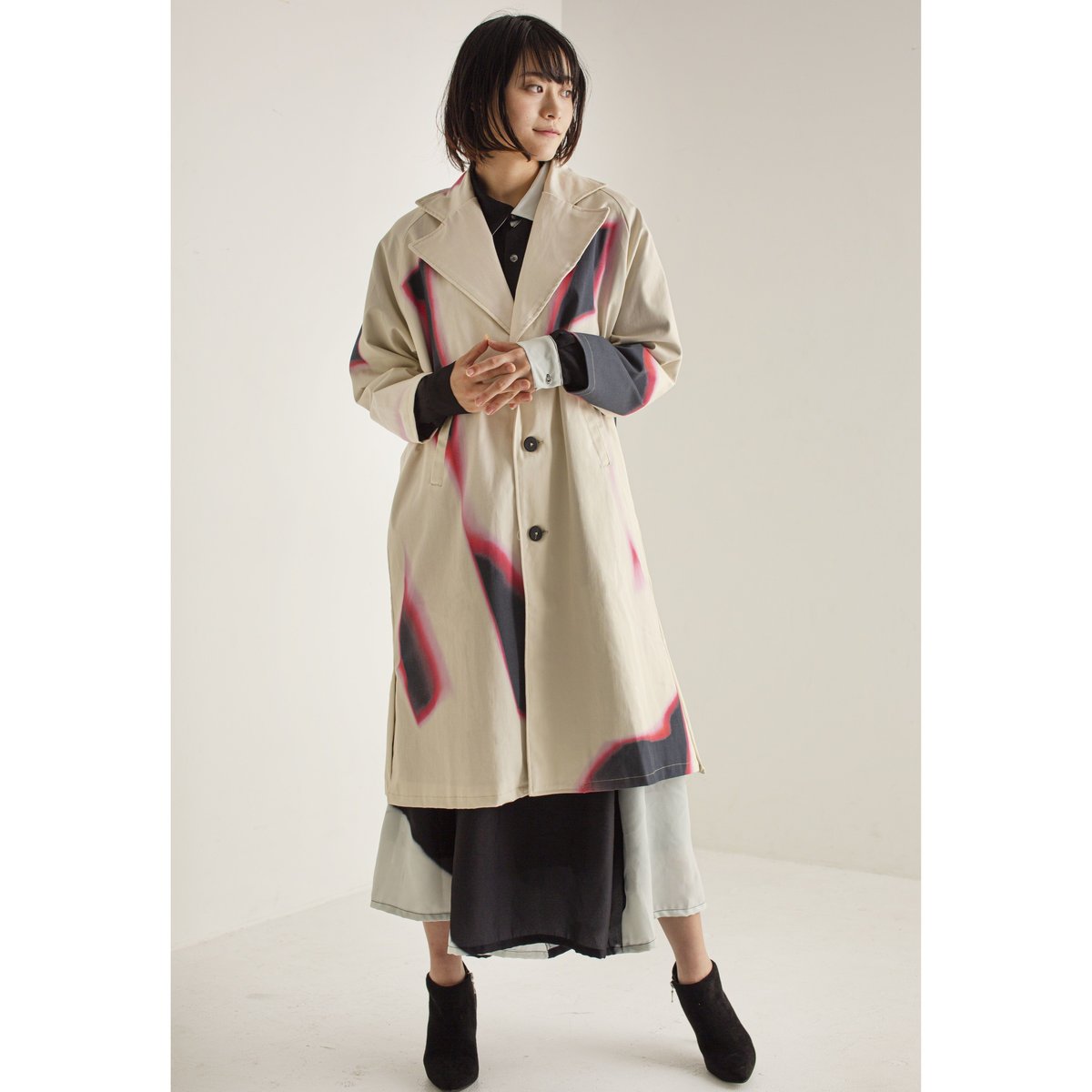 0658 Hyouri no art coat / Black サイズ2 0658 Hyouri no art coat / Black サイズ2